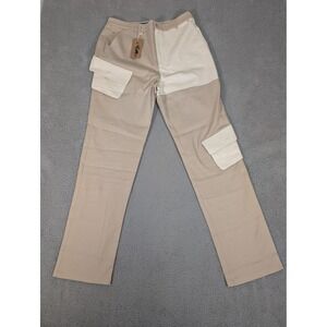 C'est Bon‎ Carpenter 3.0 Pants Mens XL Sand Beige Two Tone Utility Cargo Pockets